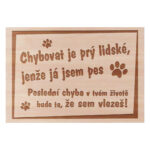 Dřevěná cedulka – Chybovat je lidské – 20×30 cm