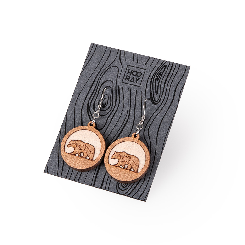 Dřevěné náušnice HOORAY - Orso Dřevěné náušnice HOORAY - Orso - Obrázek 3