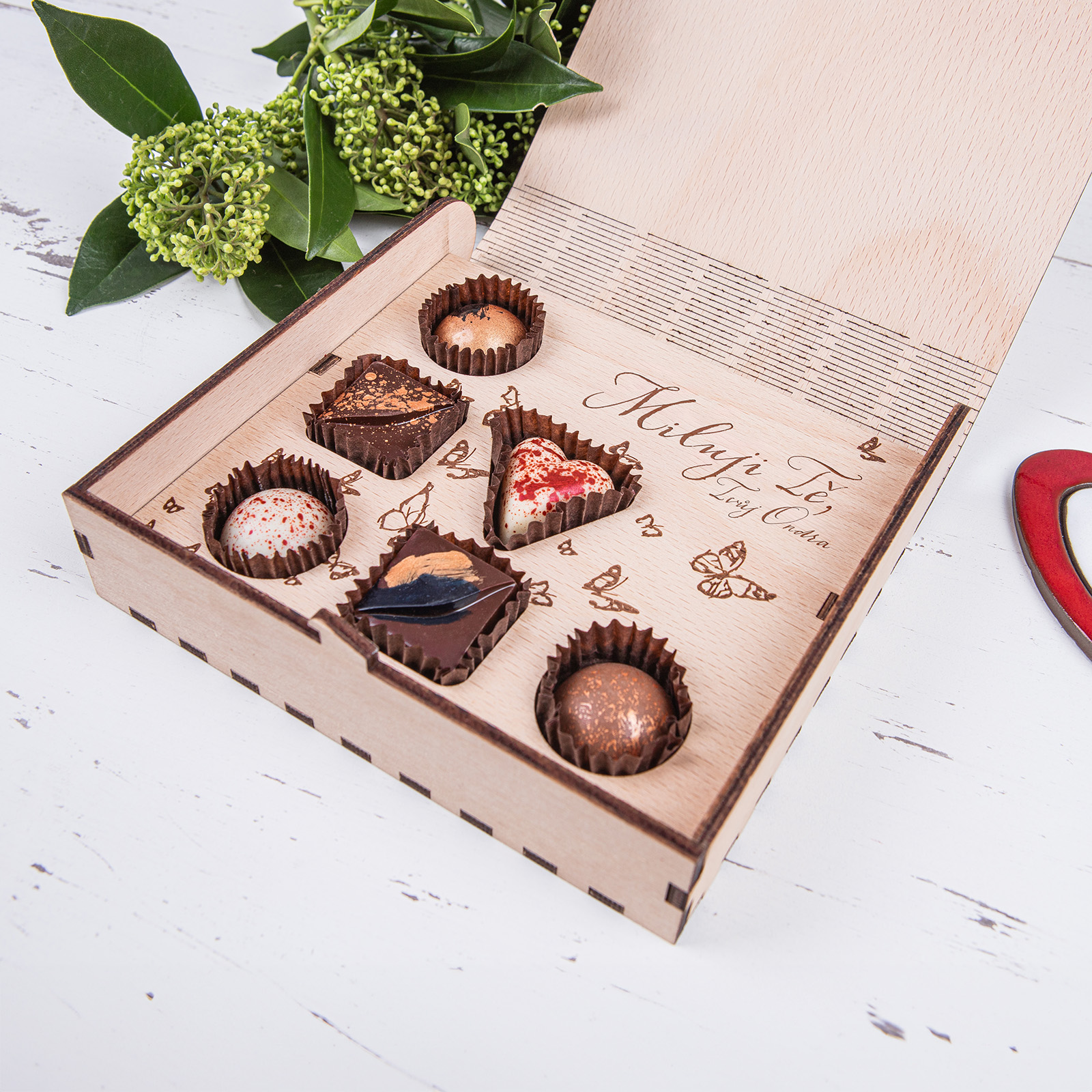 Malá čokoládová sada HOORAY v prémiovém dřevěném boxu Malá čokoládová sada HOORAY v prémiovém dřevěném boxu - Obrázek 5
