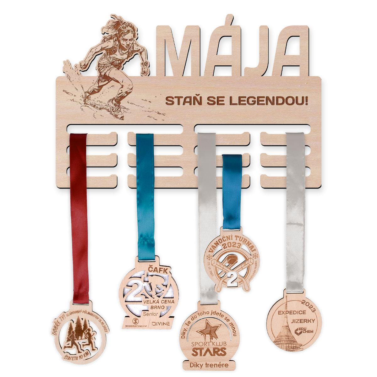 Věšák na medaile - OCR, dívka Velikost věšáku: Malý (30 x 20 cm) Věšák na medaile - OCR, dívka Velikost věšáku: Malý (30 x 20 cm)