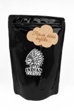 Zrnková káva Indian coffee 200g s dřevěným emblémem na míru Vyberte si motiv: Pohoda, klídek, kafíčko…